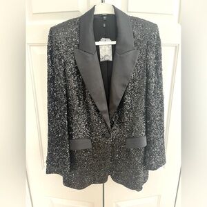 Black sequined blazer brand new with tags
